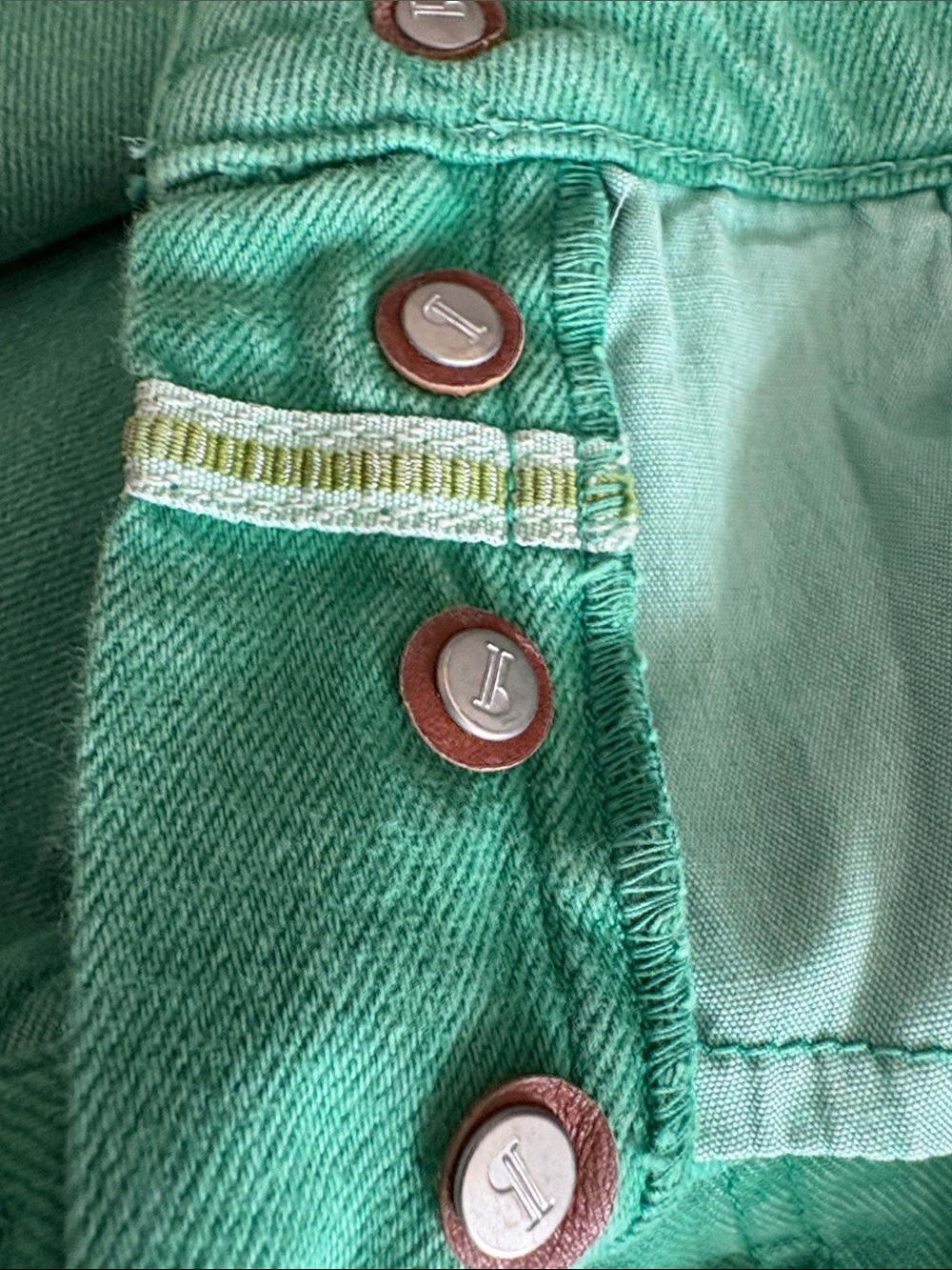 Pilcro Green High-Rise Button-Fly Jeans - Picture 5 of 8